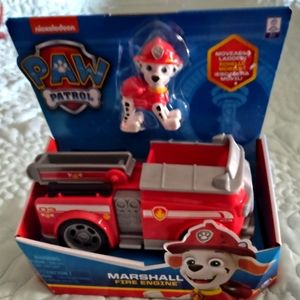 Brand new Paw Patrol Marshall Fire Engine with Figurine